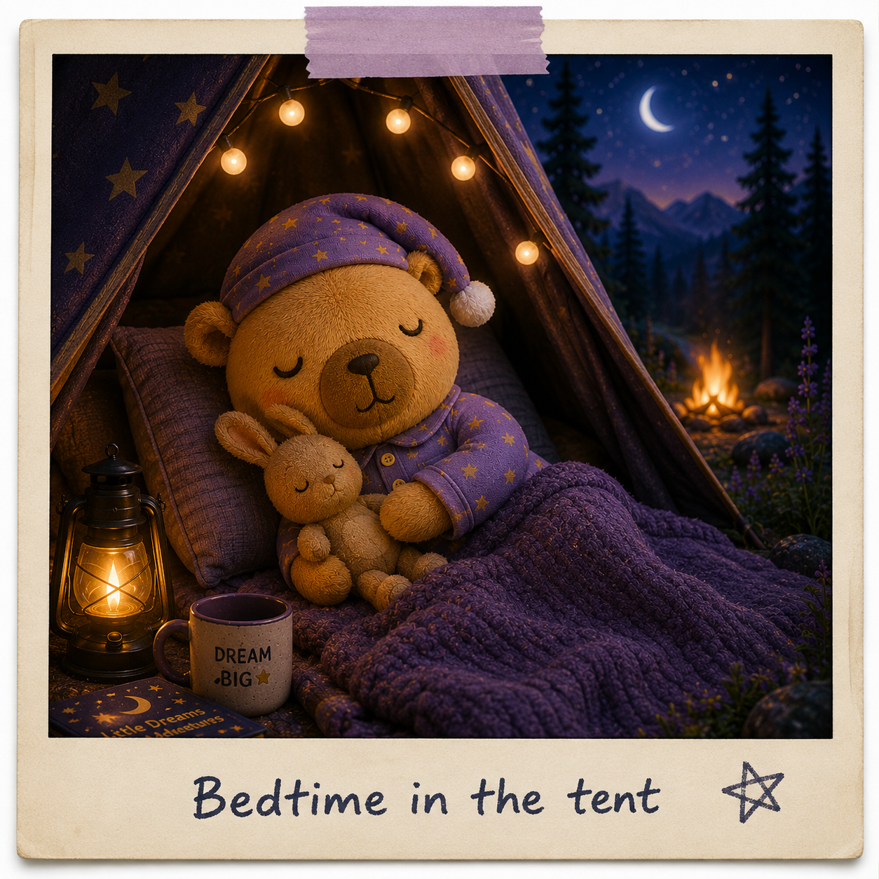 Bedtime in the tent