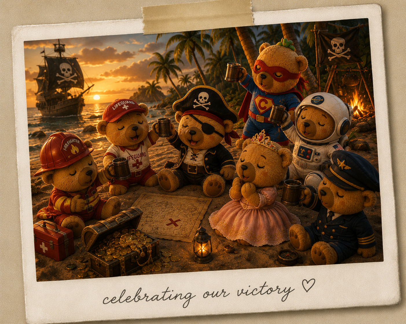 Celebrating our victory