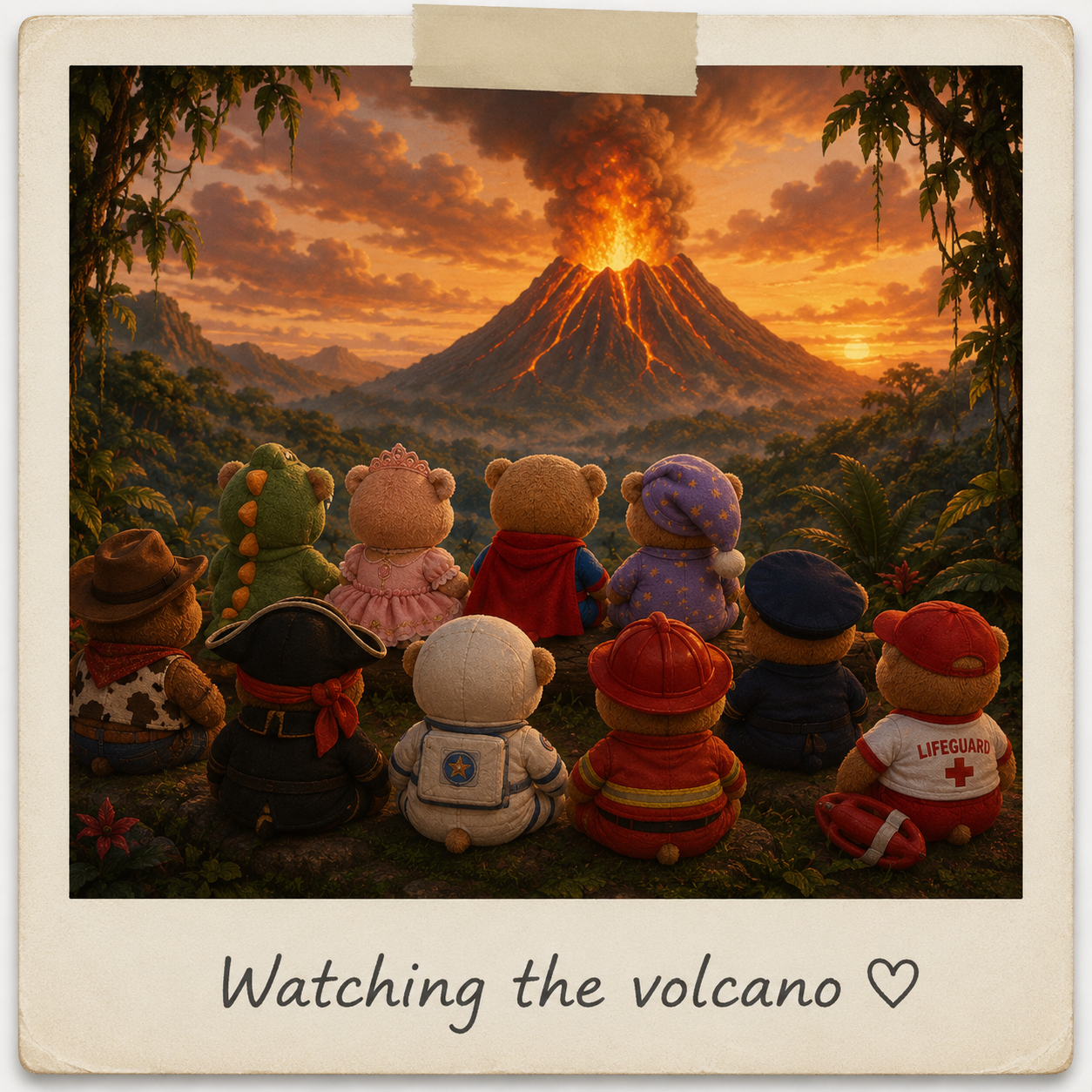 Watching the volcano