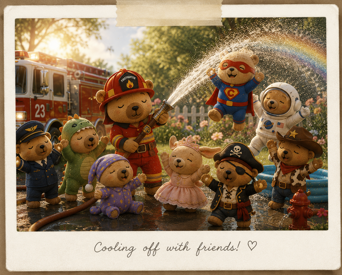 Cooling off with friends!